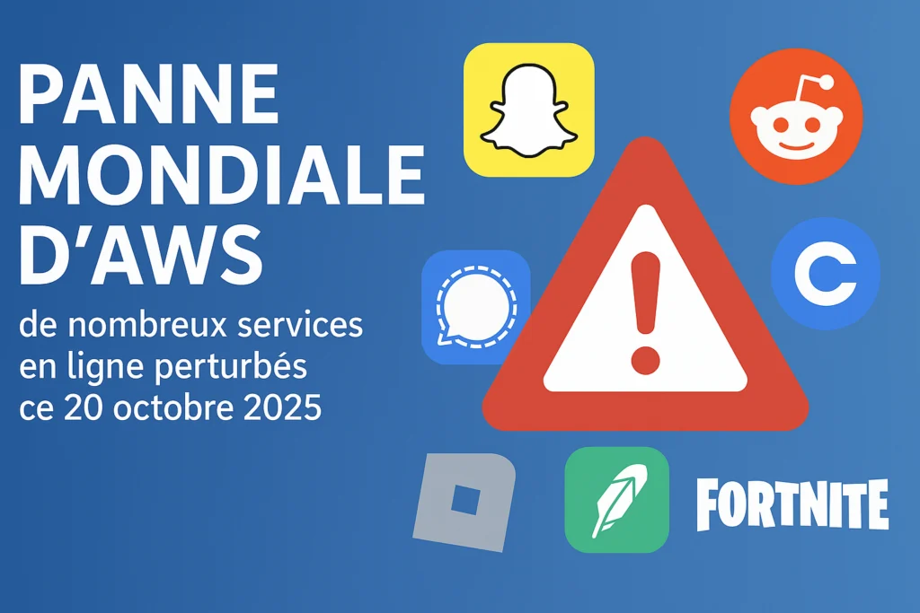 Panne majeure d’AWS : de nombreux services en ligne perturbés ce 20 octobre 2025
